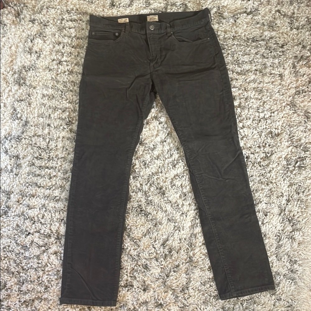 J. Crew Men's Corduroy Pants - Dark Gray